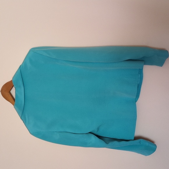 Jones New York silk turquoise blazer size 12 - Picture 4 of 8
